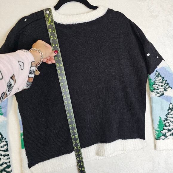 Ugly XMas Sweater SzL Camper Outdoor Santa‎ mountain n Trees n Camping theme. - Picture 4 of 14